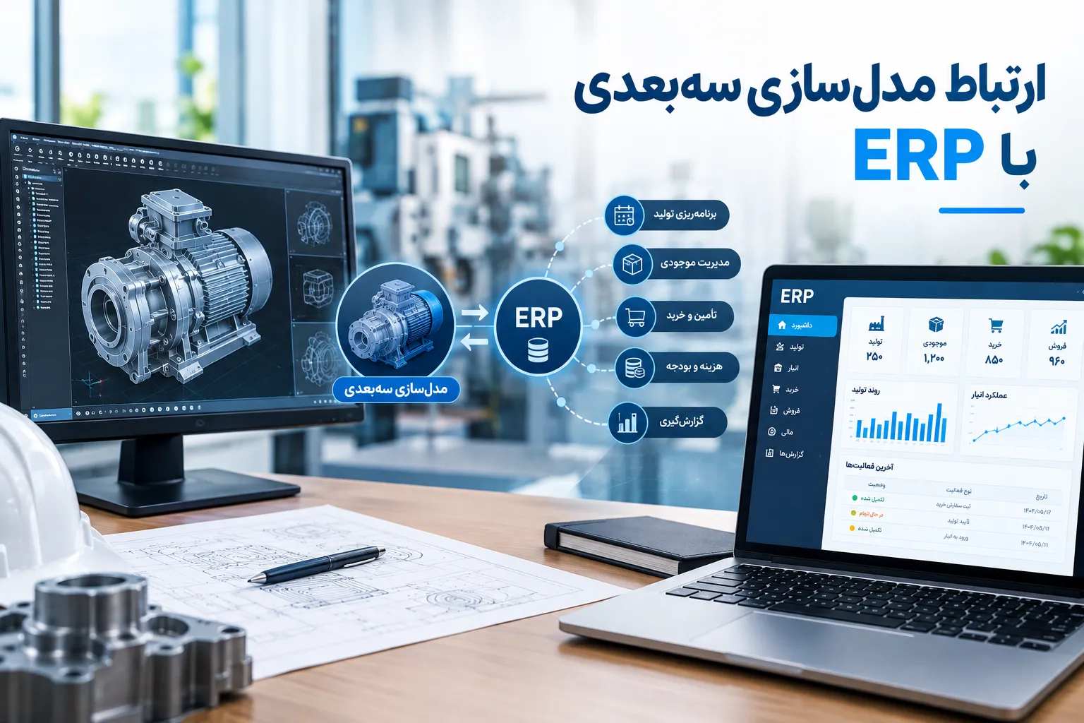 ارتباط مدل سازی سه بعدی تجهیزات با ERP