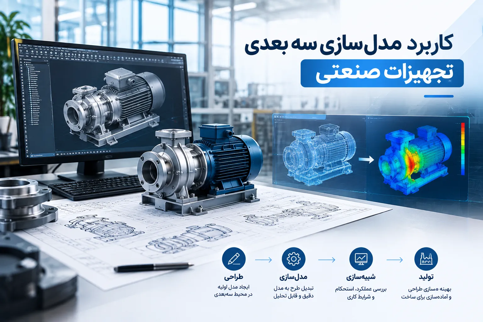 کاربرد مدل سازی سه بعدی تجهیزات صنعتی