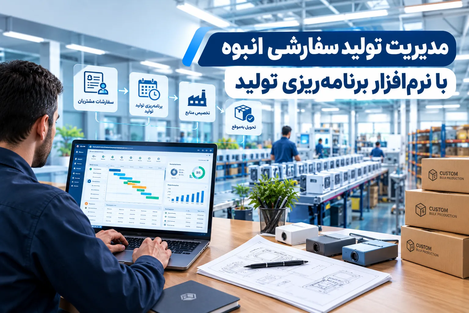 مدیریت تولید سفارشی انبوه با نرم‌افزار برنامه‌ریزی تولید