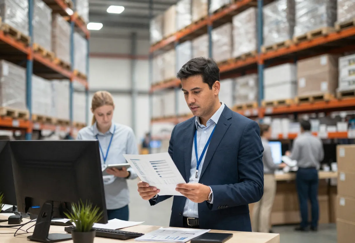 هماهنگی بین تیم های تولید و انبار با سیستم لجستیک